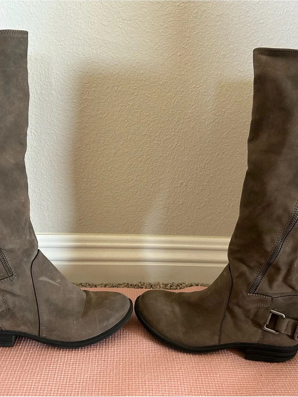 Girl’s Tall Taupe Boots - Classic Knee-High Style